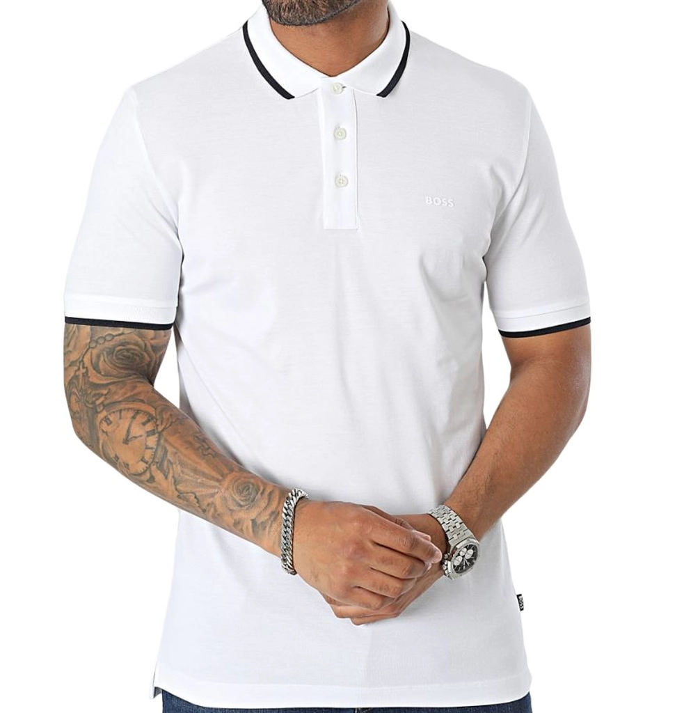 Hugo Boss Mens Polo Shirt 50494697_10241531_01-002 Parlay 190 Black Cotton - Size X-Large